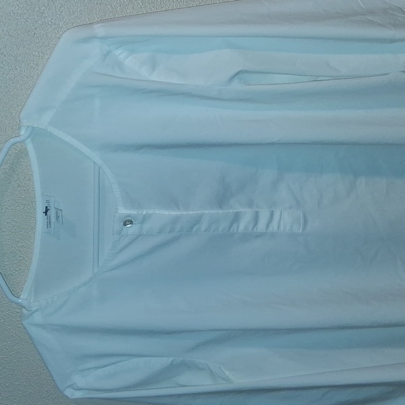 J. Jill White Shirt Collection Tunic 1/4 Button Pullover  Oversized LightweighM. - Picture 2 of 7